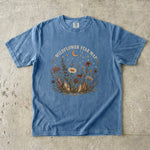 Wildflower Star Map T-Shirt — Celestial Flowers, Constellations & Crystal Design