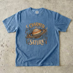 Charmed by Saturn T-Shirt - Celestial Planet, Crystal & Botanical Design
