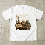 Oracle of Ordinary Days T-Shirt - Cozy Celestial Tea, Candle & Crystal Design