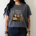 Oracle of Ordinary Days T-Shirt - Cozy Celestial Tea, Candle & Crystal Design