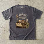 Oracle of Ordinary Days T-Shirt - Cozy Celestial Tea, Candle & Crystal Design