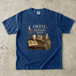 Oracle of Ordinary Days T-Shirt - Cozy Celestial Tea, Candle & Crystal Design