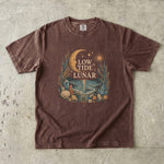 Low Tide Lunar T-Shirt - Coastal Moon, Seashell & Crystal Design