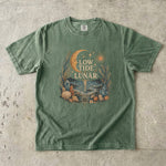 Low Tide Lunar T-Shirt - Coastal Moon, Seashell & Crystal Design