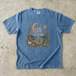 Low Tide Lunar T-Shirt - Coastal Moon, Seashell & Crystal Design
