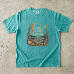 Low Tide Lunar T-Shirt - Coastal Moon, Seashell & Crystal Design
