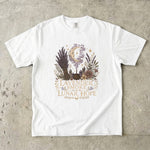 Lavender Smoke & Lunar Hope T-Shirt - Moon, Lavender & Crystal Botanical Design