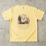 Lavender Smoke & Lunar Hope T-Shirt - Moon, Lavender & Crystal Botanical Design