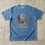 Lavender Smoke & Lunar Hope T-Shirt - Moon, Lavender & Crystal Botanical Design