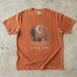 Lavender Smoke & Lunar Hope T-Shirt - Moon, Lavender & Crystal Botanical Design