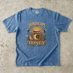 Horoscope Honey T-Shirt - Celestial Honey Jar, Bees & Crystal Design