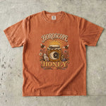 Horoscope Honey T-Shirt - Celestial Honey Jar, Bees & Crystal Design