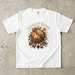 Venus in Bloom T-Shirt - Floral Planet, Celestial Rose & Crystal Design
