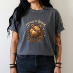 Venus in Bloom T-Shirt - Floral Planet, Celestial Rose & Crystal Design
