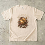 Venus in Bloom T-Shirt - Floral Planet, Celestial Rose & Crystal Design