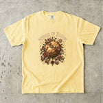 Venus in Bloom T-Shirt - Floral Planet, Celestial Rose & Crystal Design