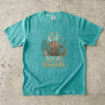 Sage Smoke & Starshine T-Shirt - Botanical Herbs, Moon & Crystal Design