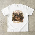 Crystal Moon Market T-Shirt - Celestial Crystals, Herbs & Botanical Shop Design