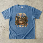 Crystal Moon Market T-Shirt - Celestial Crystals, Herbs & Botanical Shop Design