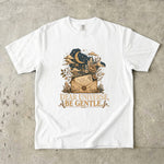 Dear Universe, Be Gentle T-Shirt - Celestial Letter, Moon & Botanical Crystal Design
