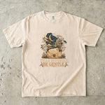 Dear Universe, Be Gentle T-Shirt - Celestial Letter, Moon & Botanical Crystal Design