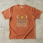 Solstice Soft Girl T-Shirt - Sun, Moon, Crystals & Floral Celestial Design