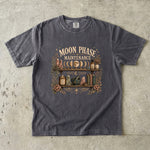 Moon Phase Maintenance T-Shirt - Lunar Cycles, Crystals & Botanical Shelf Design