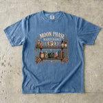 Moon Phase Maintenance T-Shirt - Lunar Cycles, Crystals & Botanical Shelf Design