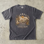 Linen, Light & Lunar Signs T-Shirt - Moon Phases, Sun, Crystals & Botanical Design