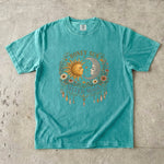 Honey Sun, Silver Moon T-Shirt - Sun & Moon Floral Celestial Design