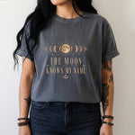 The Moon Knows My Name T-Shirt - Vintage Moon Phase Celestial Shirt