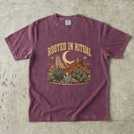 Rooted in Ritual T-Shirt - Desert Moon Crystal Botanical Shirt
