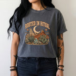 Rooted in Ritual T-Shirt - Desert Moon Crystal Botanical Shirt