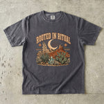 Rooted in Ritual T-Shirt - Desert Moon Crystal Botanical Shirt