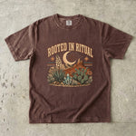 Rooted in Ritual T-Shirt - Desert Moon Crystal Botanical Shirt