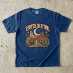 Rooted in Ritual T-Shirt - Desert Moon Crystal Botanical Shirt