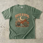 Rooted in Ritual T-Shirt - Desert Moon Crystal Botanical Shirt