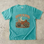 Rooted in Ritual T-Shirt - Desert Moon Crystal Botanical Shirt
