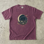 Trust the Quiet Pull T-Shirt - Floral Crescent Moon Celestial Shirt