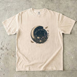 Trust the Quiet Pull T-Shirt - Floral Crescent Moon Celestial Shirt