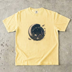 Trust the Quiet Pull T-Shirt - Floral Crescent Moon Celestial Shirt