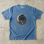 Trust the Quiet Pull T-Shirt - Floral Crescent Moon Celestial Shirt