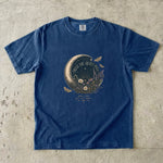 Trust the Quiet Pull T-Shirt - Floral Crescent Moon Celestial Shirt