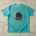 Trust the Quiet Pull T-Shirt - Floral Crescent Moon Celestial Shirt