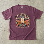 Born Under Wild Skies T-Shirt - Western Boho Longhorn Celestial Shirt
