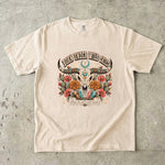 Born Under Wild Skies T-Shirt - Western Boho Longhorn Celestial Shirt