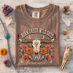 Born Under Wild Skies T-Shirt - Western Boho Longhorn Celestial Shirt