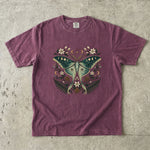 Luna Moth Crystal T-Shirt - Moon Phase Botanical Celestial Shirt