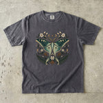 Luna Moth Crystal T-Shirt - Moon Phase Botanical Celestial Shirt