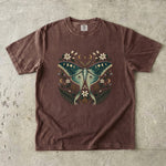 Luna Moth Crystal T-Shirt - Moon Phase Botanical Celestial Shirt
